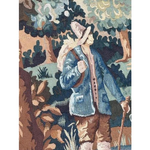 Mid-Century Handwoven Aubusson The Man Near the River Tapestry, 1970s For Sale - Image 6 of 18
