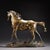 1980s Bronze Horse Sculpture With Gold Inlay | Ancient Style Gilt Bronze Statue | 1.3kg For Sale - Image 9 of 10