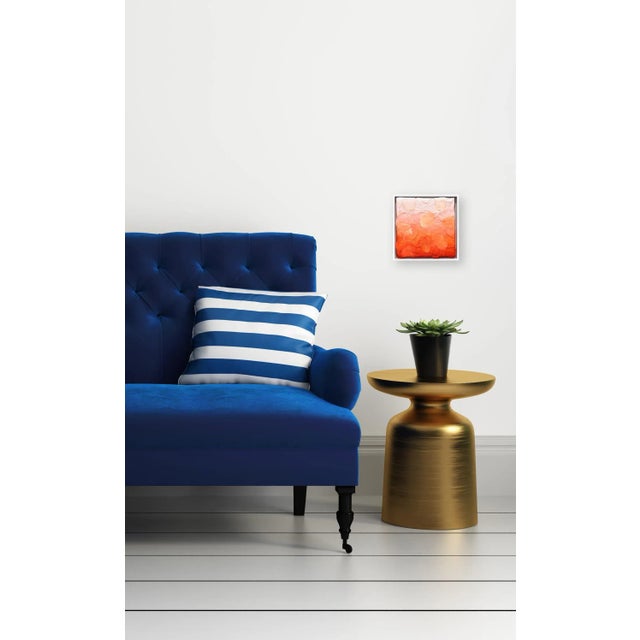 Textile Glowing Sunset II - Vibrant Warm Tone Textured Abstract Original Artwork by Frederic Paul For Sale - Image 7 of 9