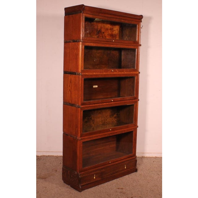 Oak Bookcase with Drawer by Globe Wernicke For Sale - Image 10 of 10