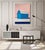 Barn, Palette #5 by Justin Wheatley | Acrylic on Canvas Blue Barn With Pink Sky For Sale - Image 10 of 10