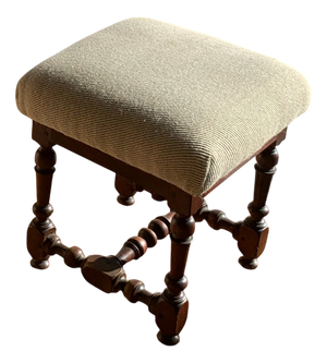 Louis XIII Style Stool from Chateau de la Bourdonnaye, Brittany, France