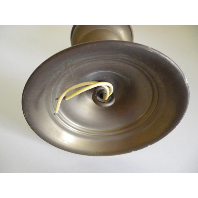 Pendant Light in Opaline Glass, Metal, and Brass, 1960s For Sale - Image 11 of 16