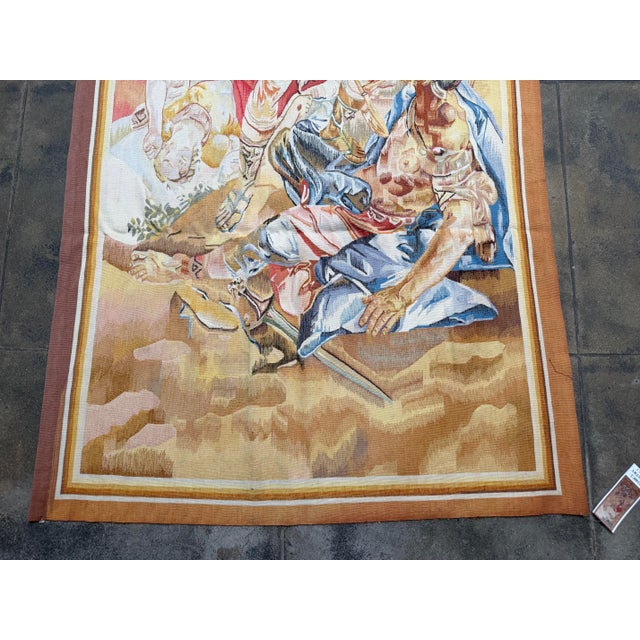 Goldenrod Late 20th Century Woolen Tapestry Wall Hanging For Sale - Image 8 of 11