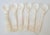 Mid-Century Modern 1970s Mother of Pearl Hand-Honed and Carved Individual, Caviar Serving Spoons -Set of 6 For Sale - Image 3 of 14