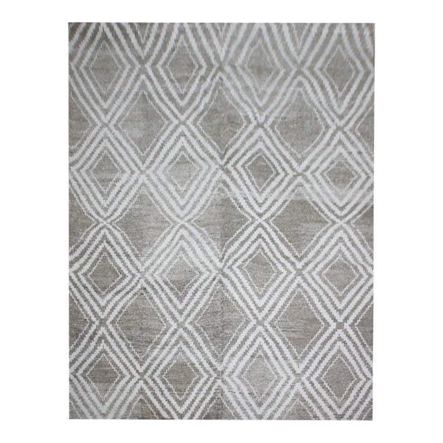 Hand Knotted Environmentally Friendly Bamboo Rug. 10' X 14' For Sale