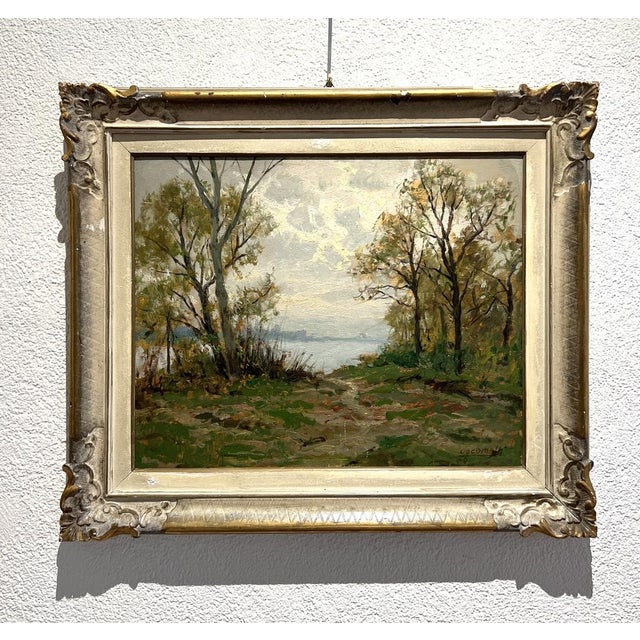 Luigi Comolli, Lungo il Ticino, Oil on Wood, Framed For Sale - Image 14 of 14