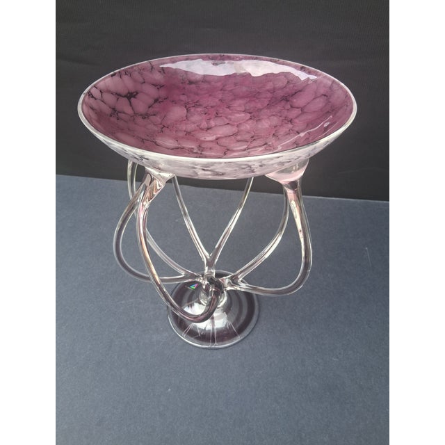 Large Vintage Hand Blown Deco-Glass Krosno Poland Sculpture For Sale - Image 10 of 12