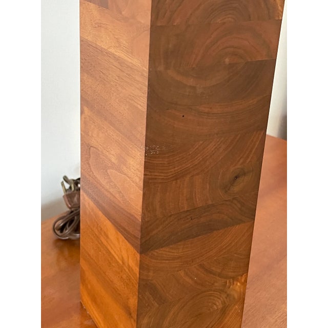 1970s 1970s Stacked Walnut Martz Lamp for Marshall Studios, Unmarked For Sale - Image 5 of 10