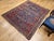 French Country Late 19th Century Caucasian Soumak Rug, Handwoven Allover Geometric, Red & Blue, 5' x 7' For Sale - Image 3 of 17