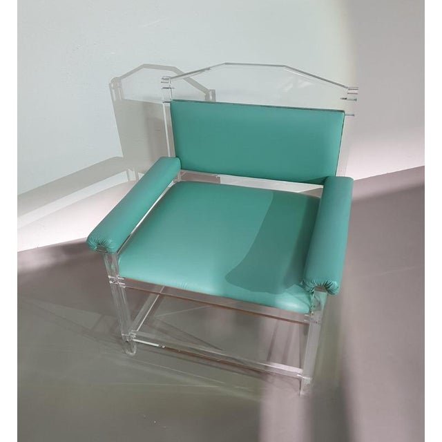 Acrylic Glass Chair, 1980s For Sale - Image 3 of 18