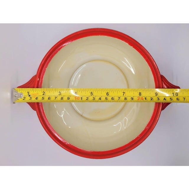 Vintage Red Hall Pottery Art Deco Sundial Covered Casserole Dish For Sale - Image 15 of 16