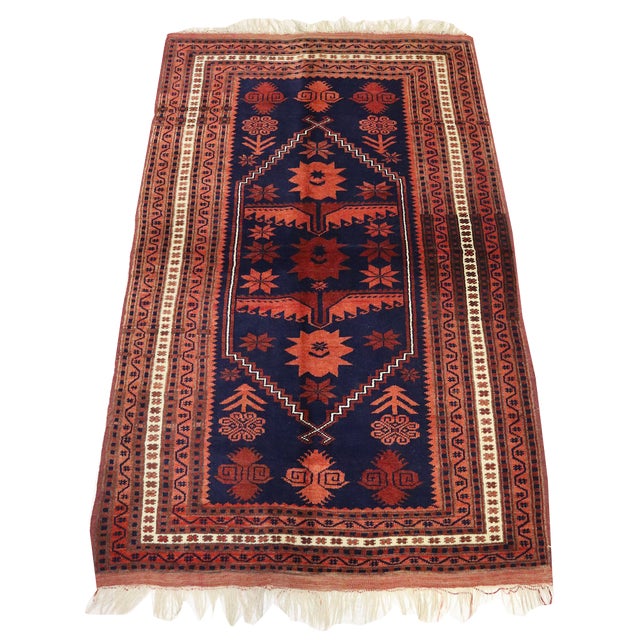 Vintage Turkish Hand Knotted Rug, 1950s For Sale