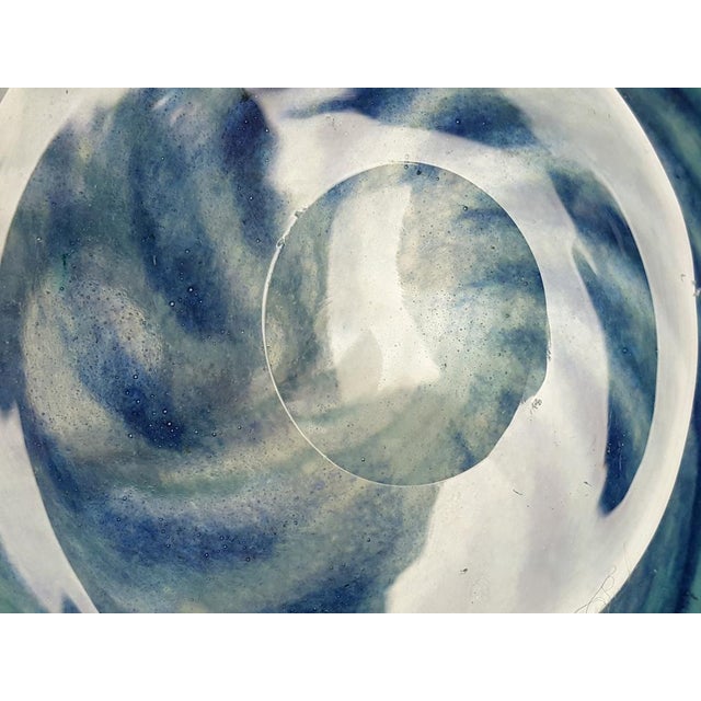 Blue Blue & Clear Murano Glass Vase from Barovier & Toso, 1960s For Sale - Image 8 of 9