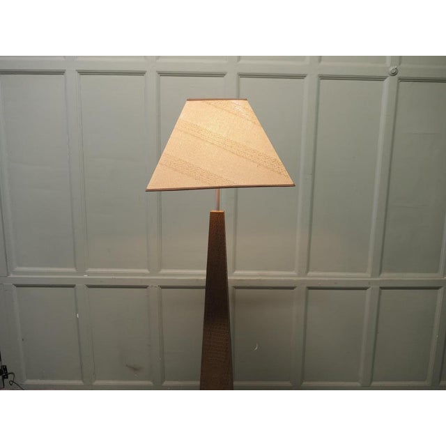 French Postmodern Faux Leather Floor Lamp, 1980 For Sale - Image 6 of 7
