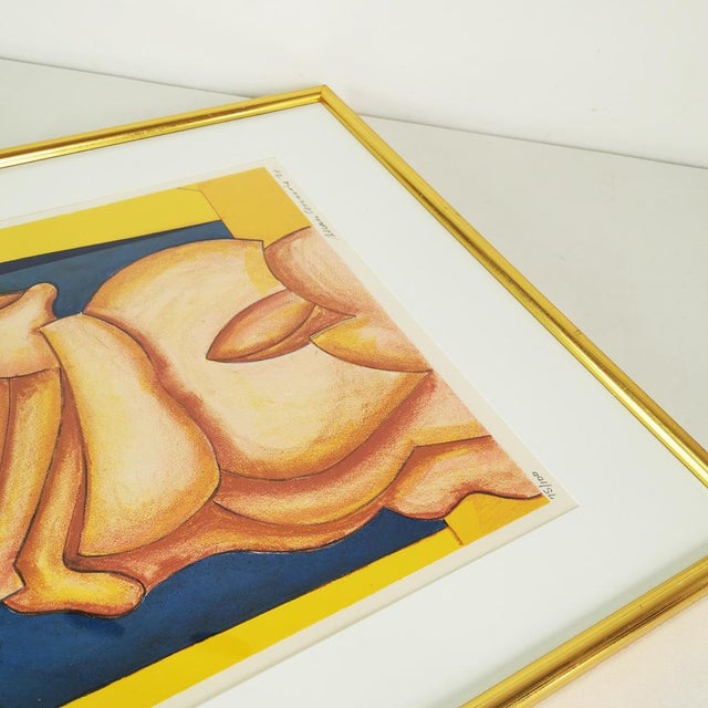 Lithograph made by artist Allan Schmidt in 1971. It is characterized by an abstract and organic form. The graphic is...