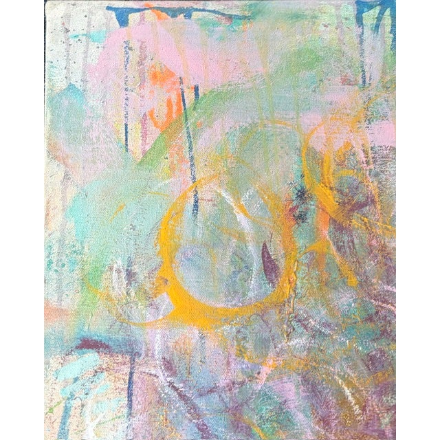 Mid Century Abstract Painting - Overlapping Circles For Sale - Image 4 of 6