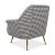 2020s Mid Century Style Houndstooth Armchair For Sale - Image 5 of 9