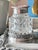 Silver Set of 4, Antique silverplate inkwell stand with crystal diamond cut inkwells // pen and ink // desk accessory // silver on copper For Sale - Image 8 of 15