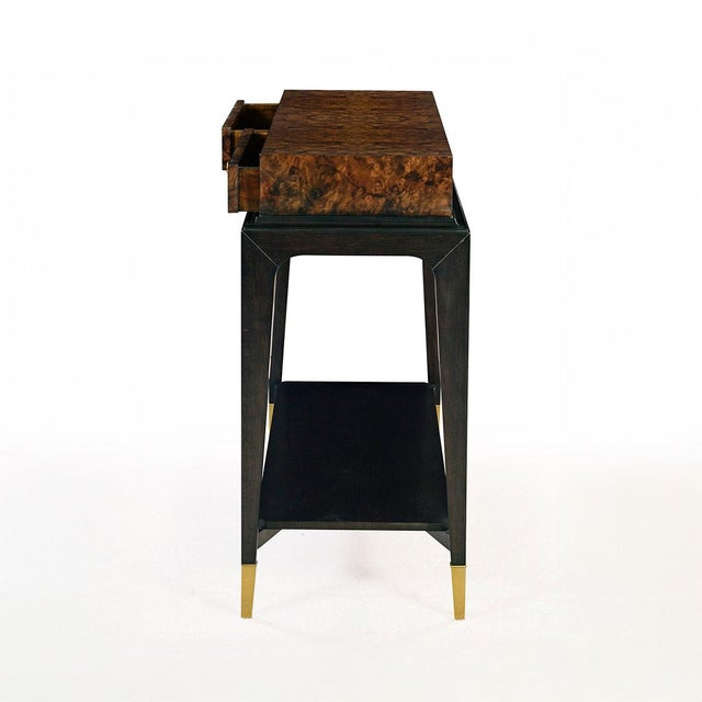 Art Deco Burl Walnut Console For Sale In Greensboro - Image 6 of 8