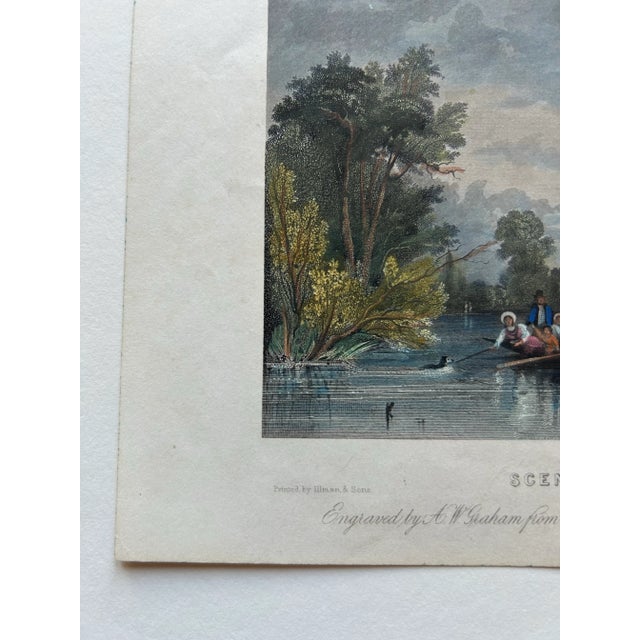 Antique Engraving 1845 Entitled Scene on the Schuylkill, Philadelphia Pa by a.w. Graham For Sale In Philadelphia - Image 6 of 7
