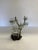 Silver Cast Aluminum Ice Bucket With Antler Motif Stand and Matching Glasses For Sale - Image 8 of 9