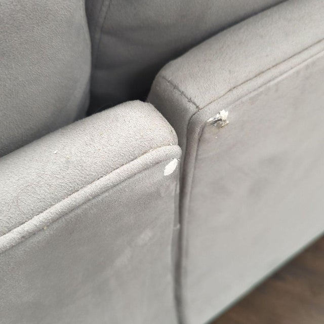 2010s Room and Board Metro Gray Sectional Sofa With Chaise For Sale - Image 5 of 8