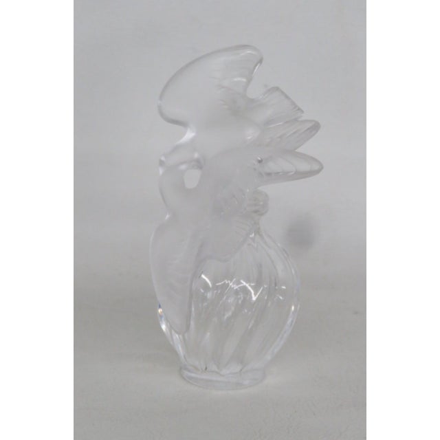 Glass Lalique Nina Ricci L Air Du Temps Empty Perfume Bottle Love Birds Stopper 5195b For Sale - Image 7 of 14