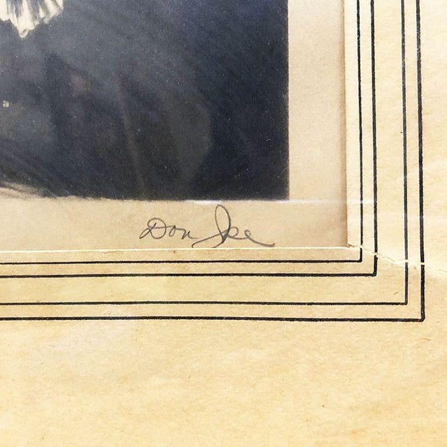 1920s 1920s Art Deco Era "Rosita" Colored Etching Signed Don Jose in Original Frame For Sale - Image 5 of 6