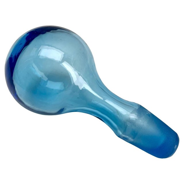 1930s Large Cobalt Blue Decanter from Boom, Belgium, 1930s For Sale - Image 5 of 9