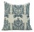 Fabdivine Vrindavan Pattern Hand Printed Linen Blend Pillow Cover-12x20 For Sale