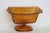 Ftda 1981 Amber Golden Brown Pressed Glass Embossed Pedestal Candy Dish 5088b For Sale - Image 16 of 18