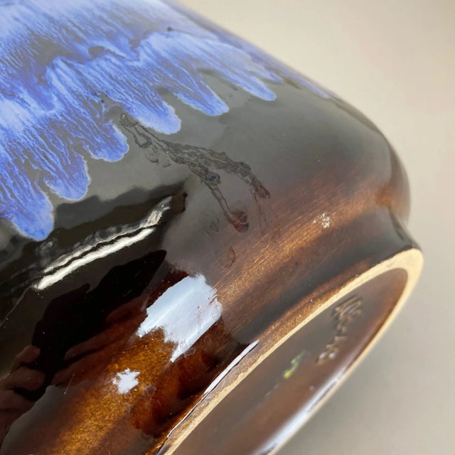 Large Pottery Fat Lava Multi-Color Floor Vase 408-40 by Scheurich, 1970s For Sale - Image 15 of 18