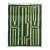 Geometric Green Berber Wool Rug - 9.6 X 8.3 Ft For Sale