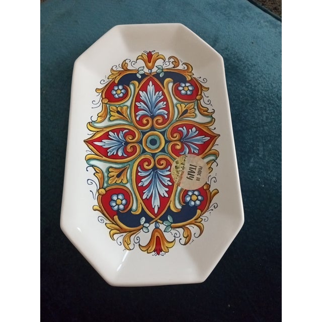 1990s Gorgeous New Nova Deruta Made in Italy Platter For Sale In Dallas - Image 6 of 6