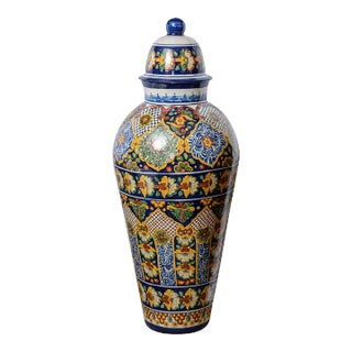 Large Mexican Covered Jar For Sale