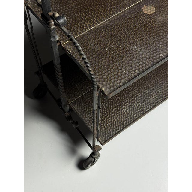 French Serving Trolley in Metal For Sale - Image 9 of 15