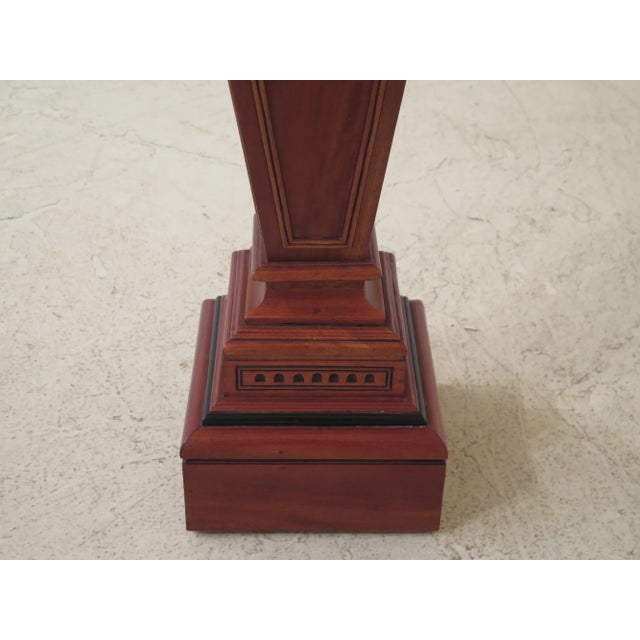 1990s Mahogany Adam Style Carved Pedestals-A Pair For Sale - Image 5 of 10