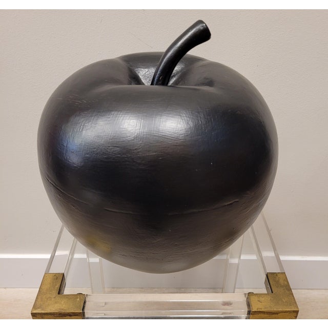 Black Apples in Black and White Ceramic, Italy, 1970s, Set of 2 For Sale - Image 8 of 18