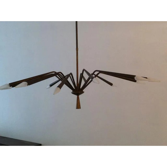 1960s Oscar Torlasco Futurist Chandelier For Sale - Image 10 of 11