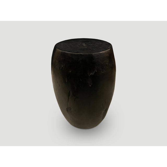 2010s Andrianna Shamaris Polished Drum Shape Side Table or Stool For Sale - Image 5 of 5