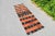 Rustic 1960s Rustic Hand Knotted Striped Runner Rug For Sale - Image 3 of 11