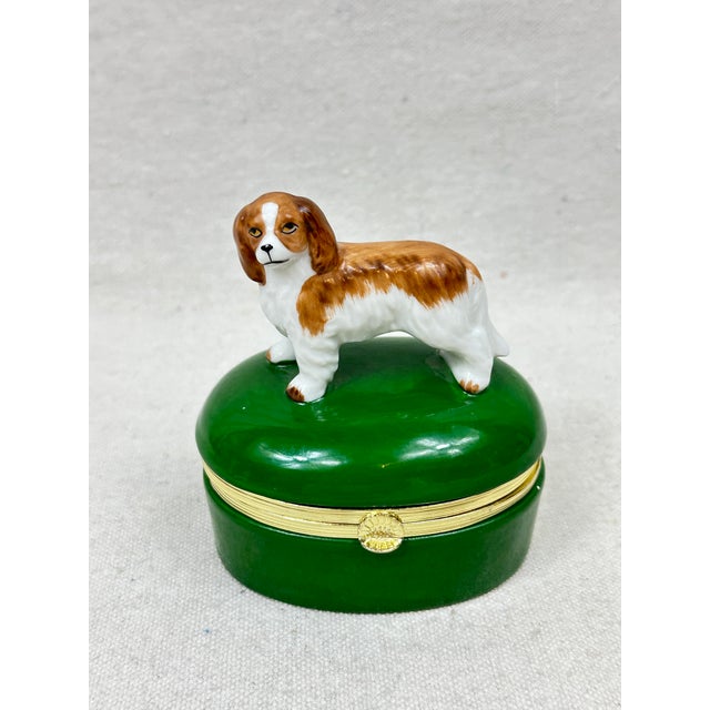 Vintage Cavalier Spaniel trinket box by Fitz and Floyd. This is a pre-owned item so please see all pictures and ask any...