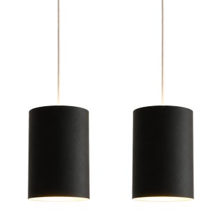Cylinder Pendant Lamps by Eila & John Meiling for Louis Poulsen, Denmark, 1960s, Set of 2 For Sale