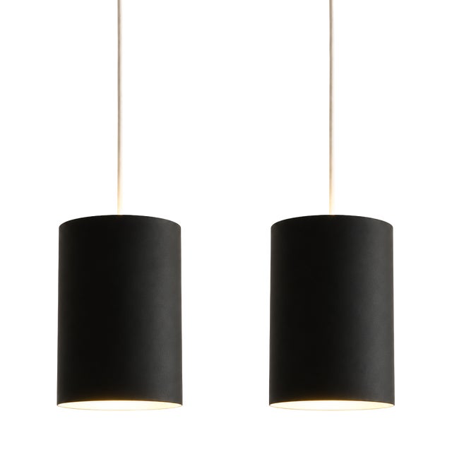 Cylinder Pendant Lamps by Eila & John Meiling for Louis Poulsen, Denmark, 1960s, Set of 2 For Sale