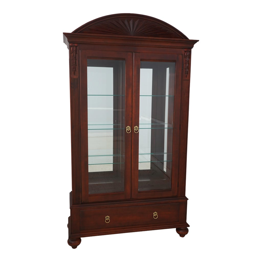 Ethan Allen Old World Treasures 2 Door China Display Cabinet
