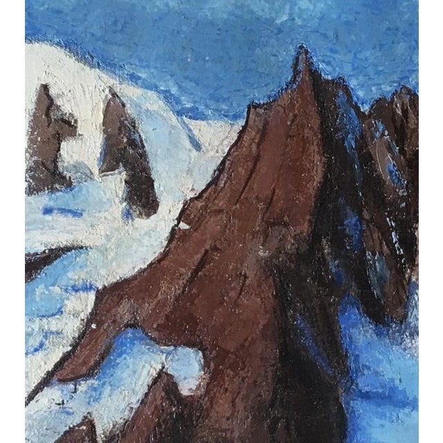 Jean Jacques Boimond, Aiguille du plan, Dent de Requin à Chamonix n°1, Oil on Canvas For Sale - Image 5 of 8