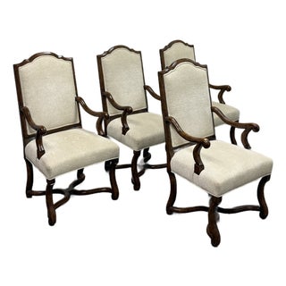 Vintage Louis XV Style Dining Armchairs, Set of Four For Sale