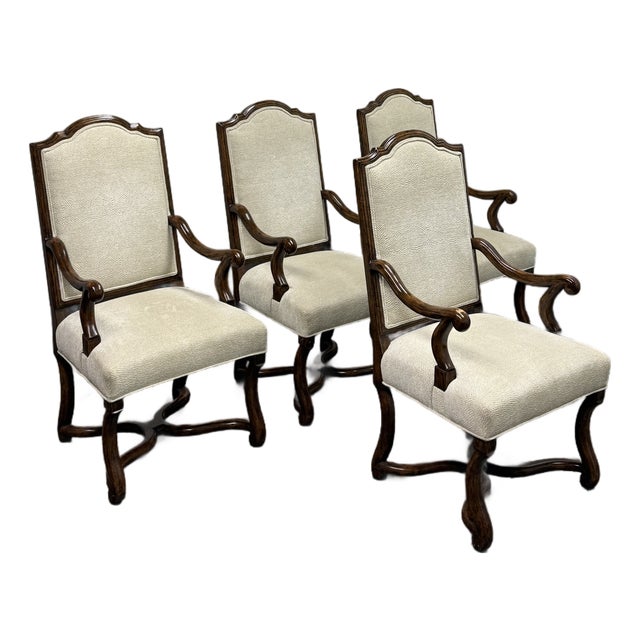 Vintage Louis XV Style Dining Armchairs, Set of Four For Sale