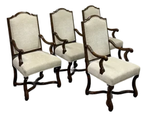 Vintage Louis XV Style Dining Armchairs, Set of Four